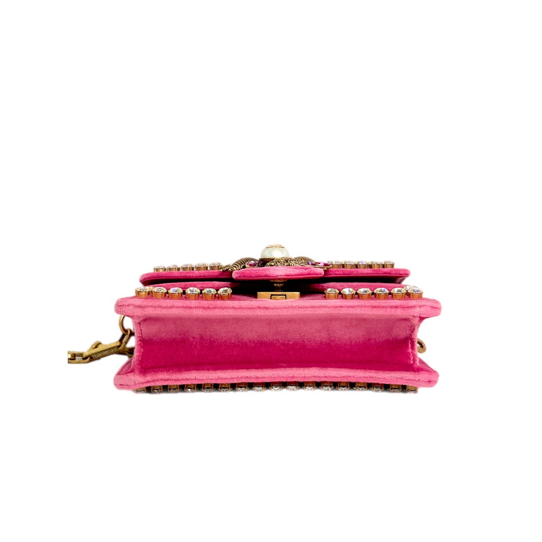 Gucci Velvet Broadway Chain Shoulder Bag