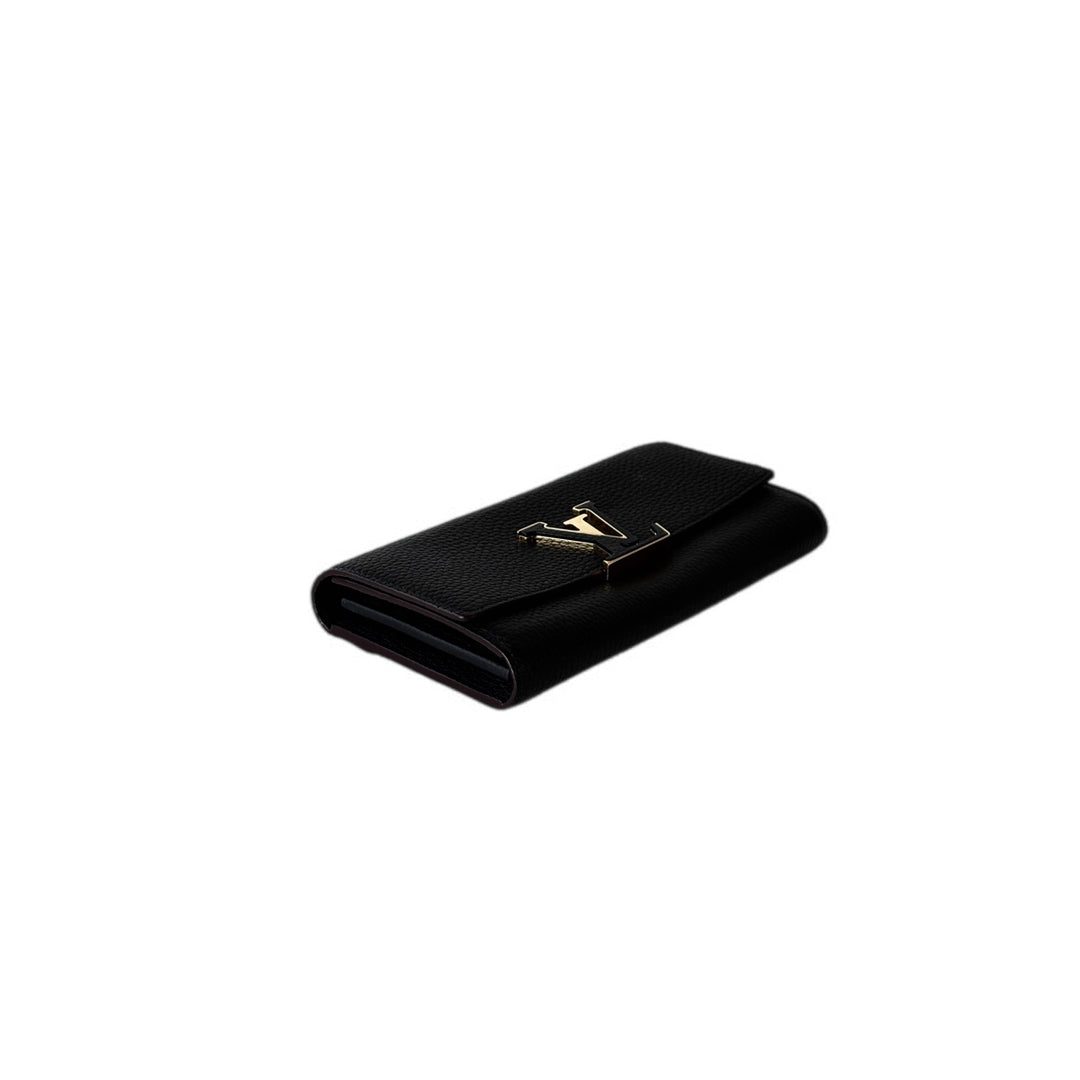 Louis Vuitton Capuchin  Wallet Black Calfskin