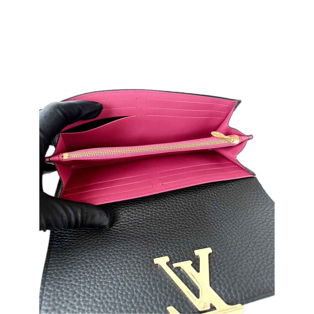 Louis Vuitton Capuchin  Wallet Black Calfskin