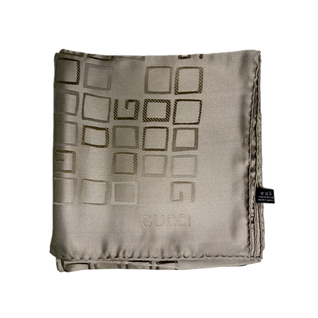 Gucci Champagne Gold Silk Scarf