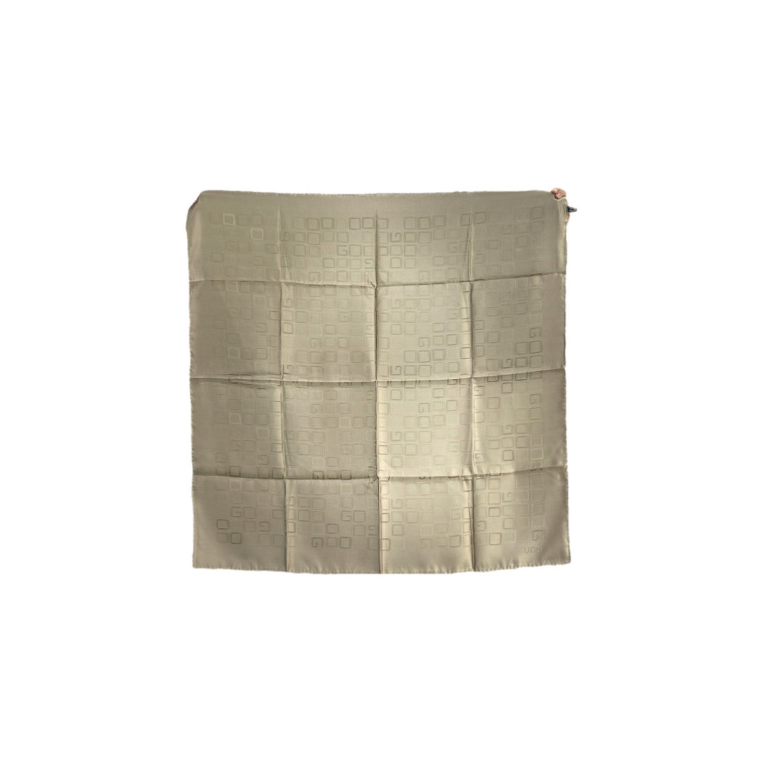 Gucci Champagne Gold Silk Scarf