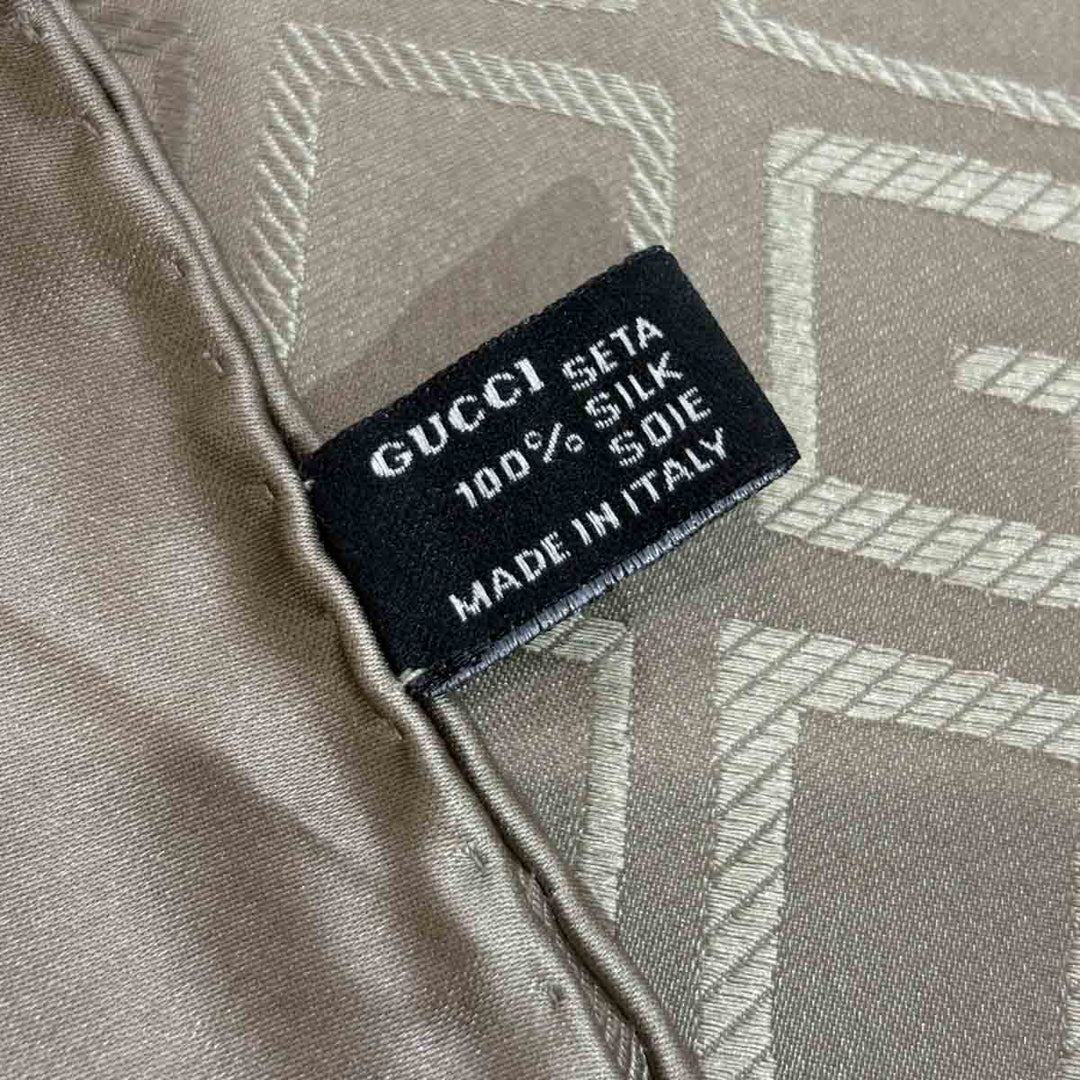 Gucci Champagne Gold Silk Scarf