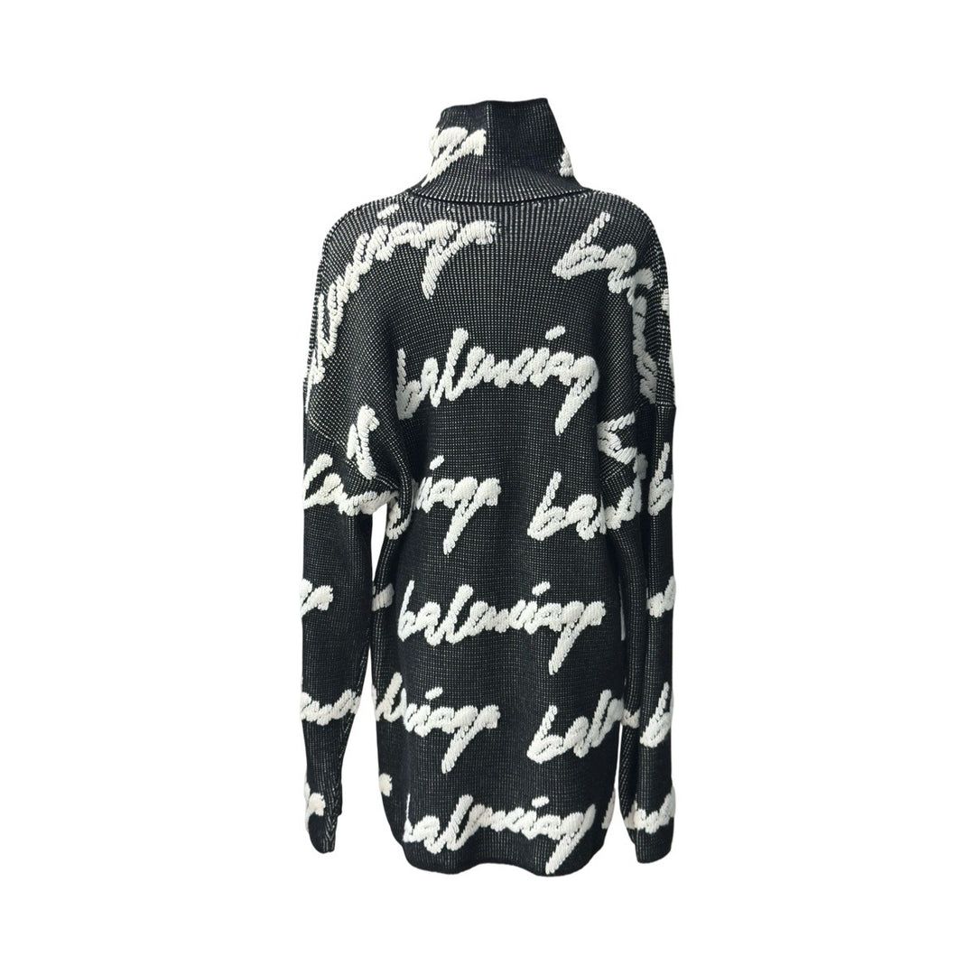 Balenciaga 3D Scribbled Knit Oversized Sweater #XS