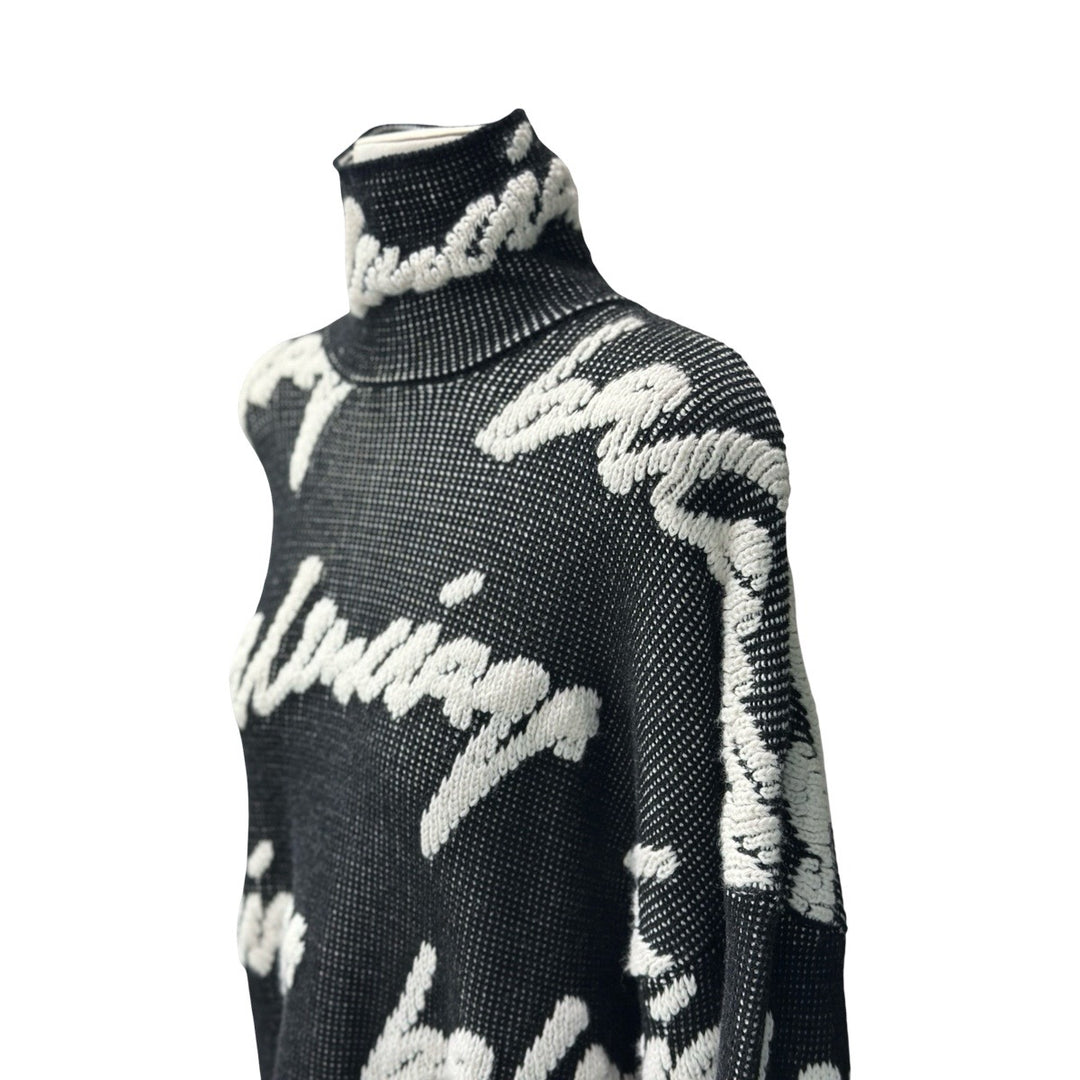 Balenciaga 3D Scribbled Knit Oversized Sweater #XS
