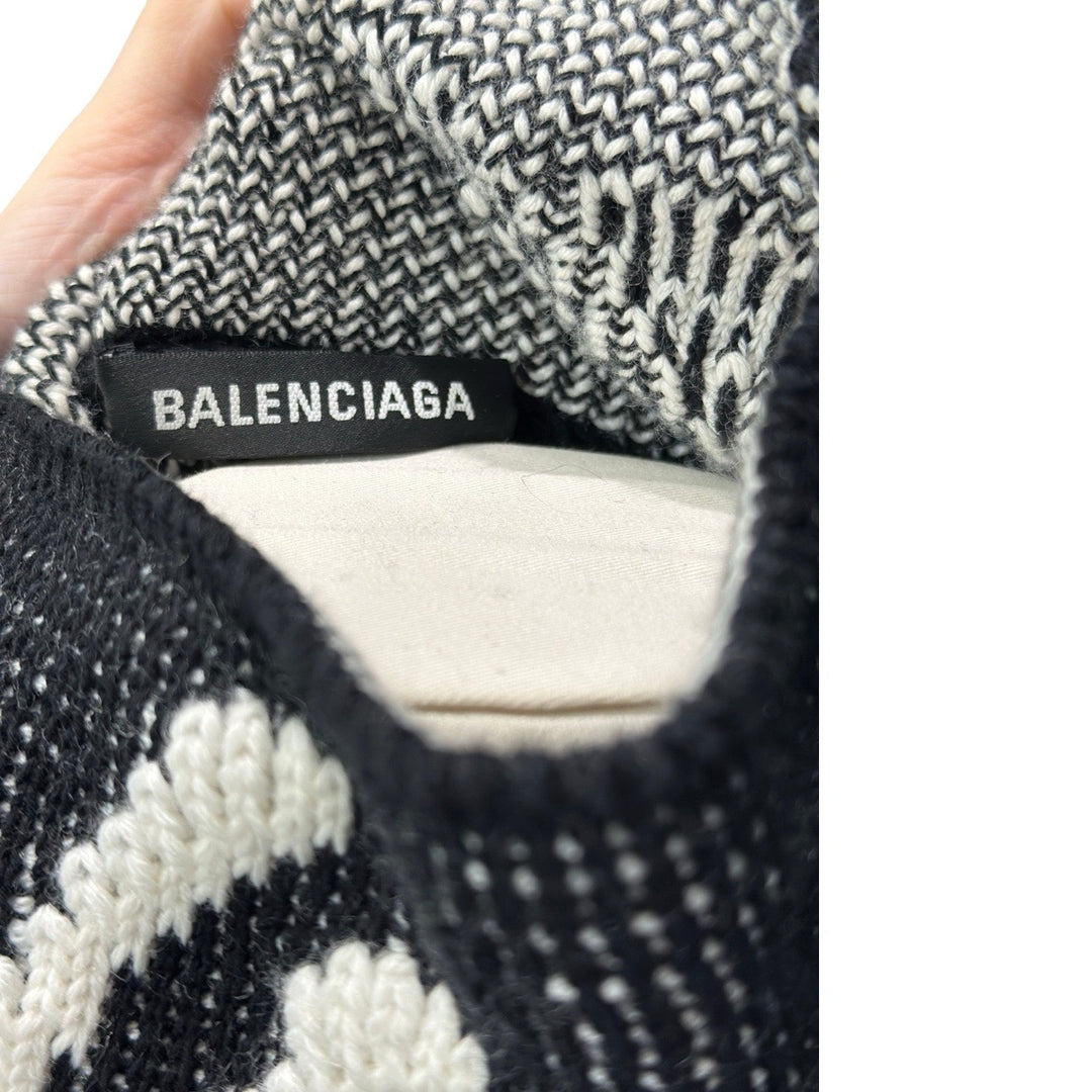 Balenciaga 3D Scribbled Knit Oversized Sweater #XS