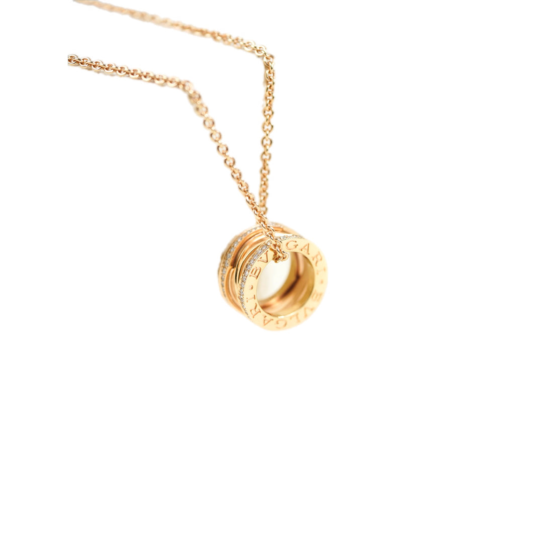 Bvlgari B Zero1 Necklace Diamond 18k Rose Gold