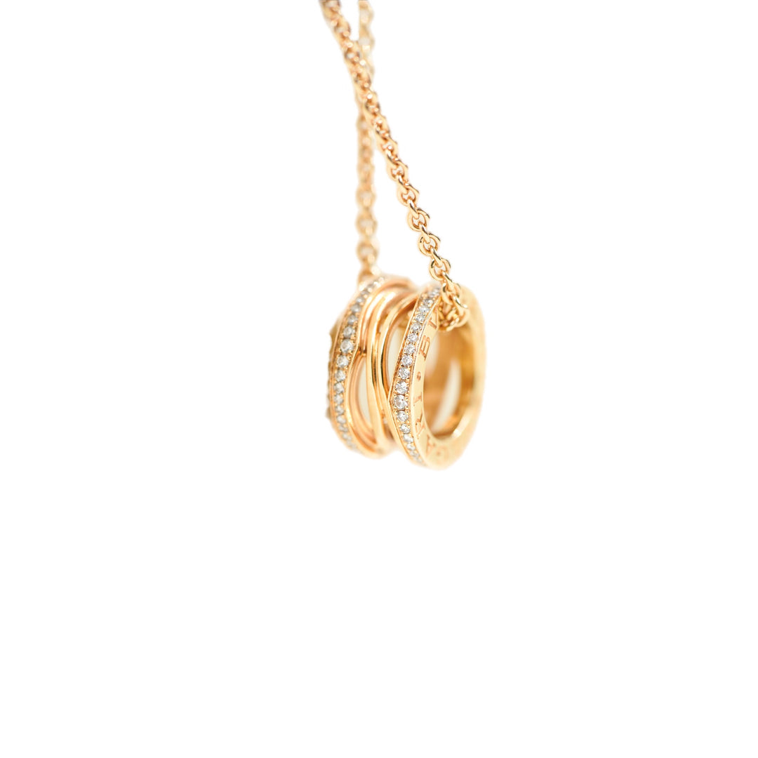 Bvlgari B Zero1 Necklace Diamond 18k Rose Gold