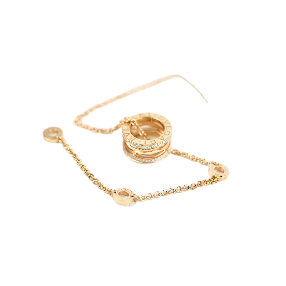 Bvlgari B Zero1 Necklace Diamond 18k Rose Gold