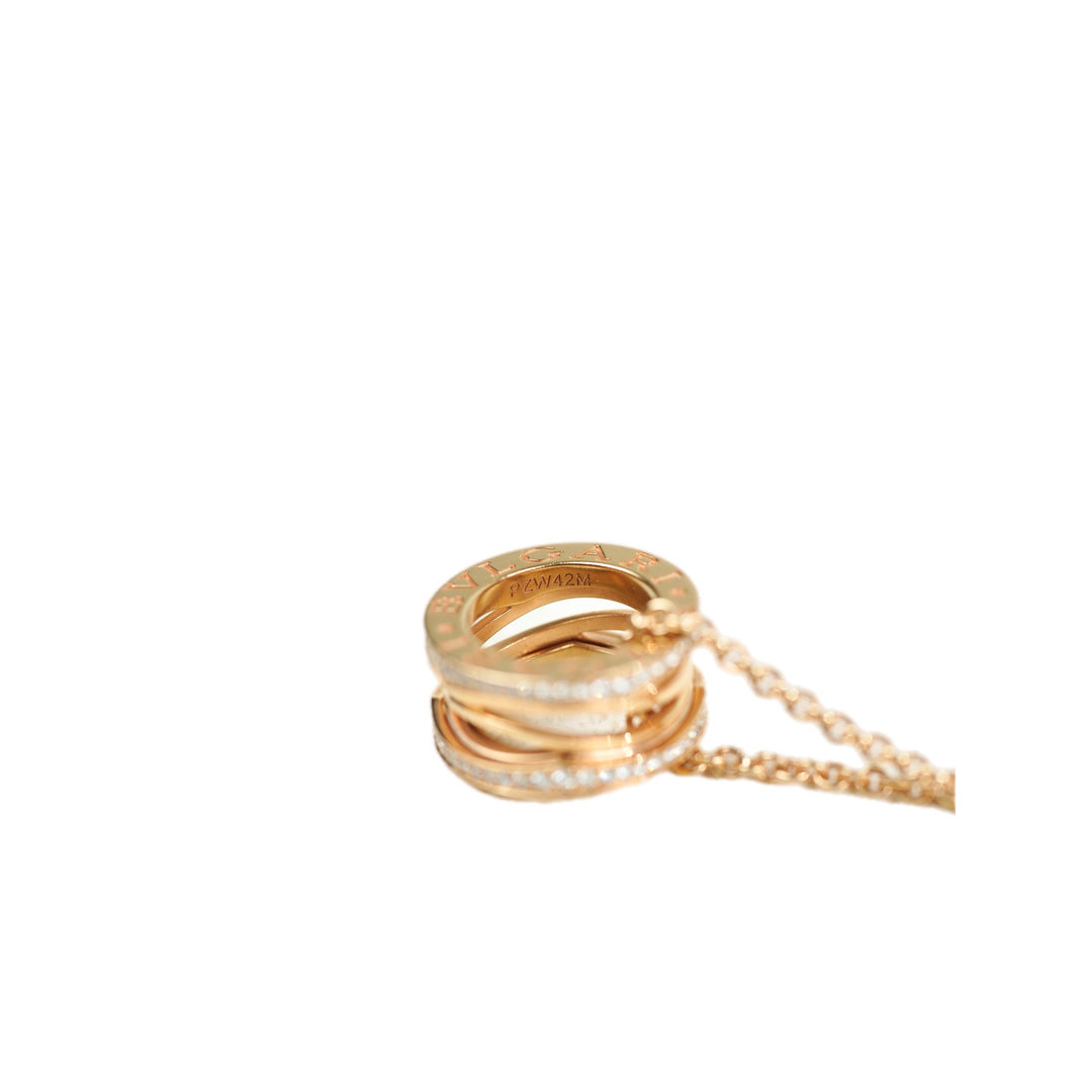 Bvlgari B Zero1 Necklace Diamond 18k Rose Gold