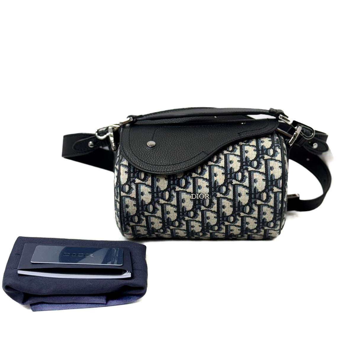 Dior  Roller Mini Saddle Blue Bag