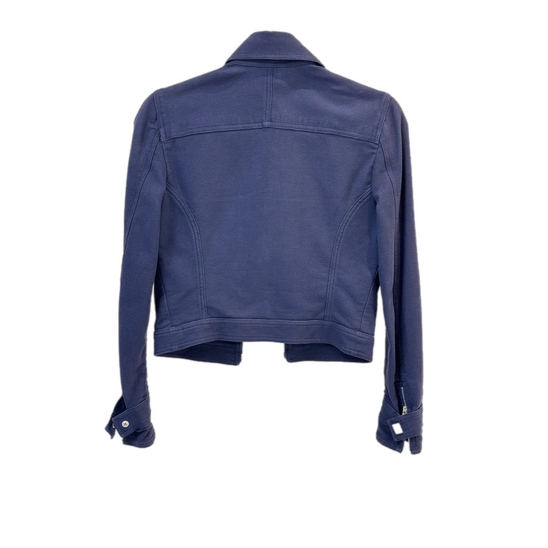 Chanel Clothing Navy Zip Up Cotton Jacket #36