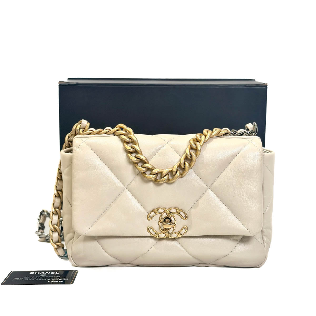 Chanel Beige Small 19 Bag