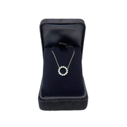 Tiffany Pt950 Open circle Diamond Necklace