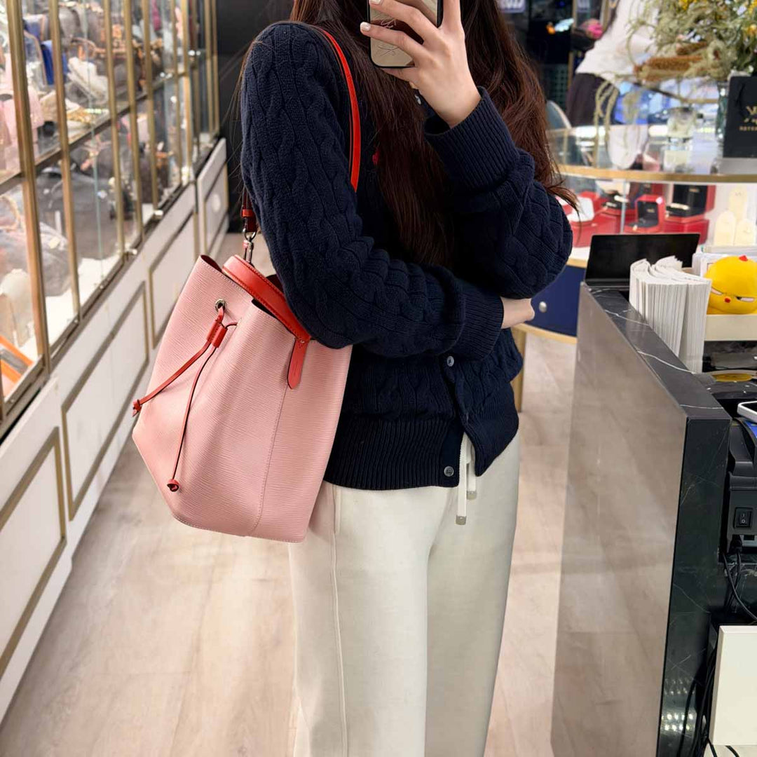 Louis Vuitton Pink/Red Epi MM Neonoe Bag