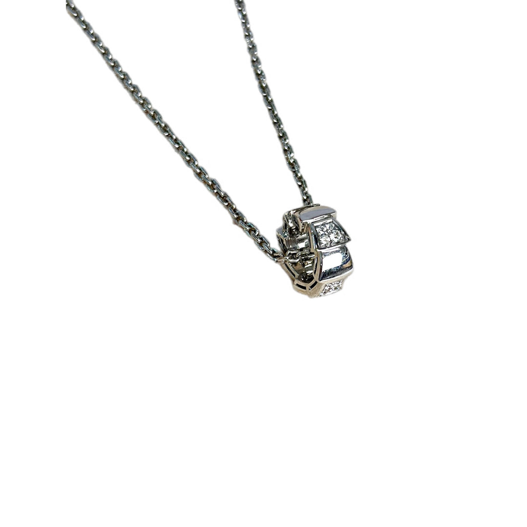 Bvlgari Serpenti Viper Necklace White Diamond