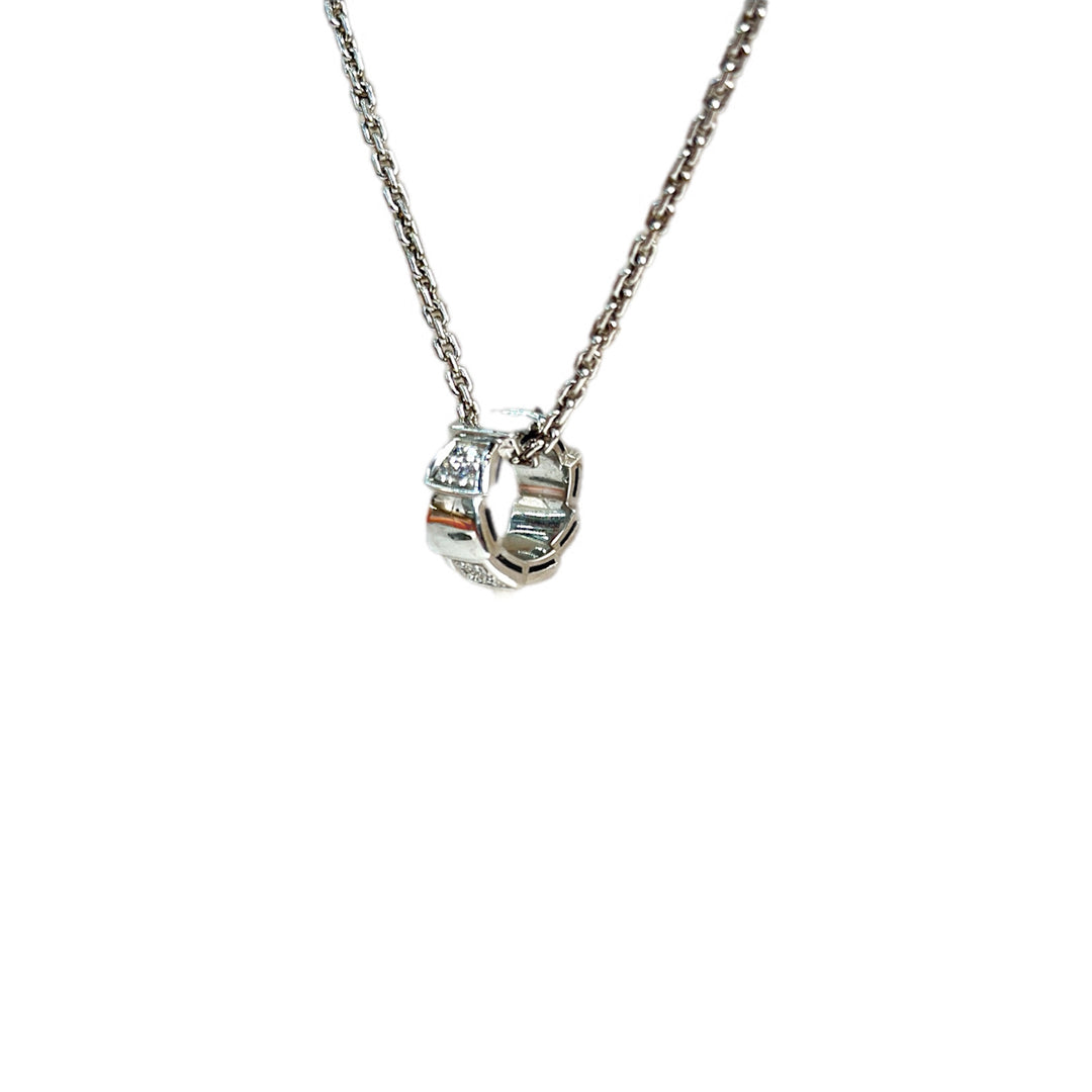 Bvlgari Serpenti Viper Necklace White Diamond