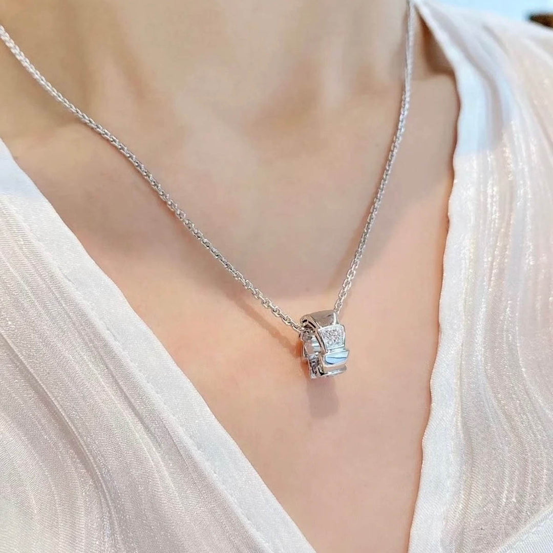 Bvlgari Serpenti Viper Necklace White Diamond