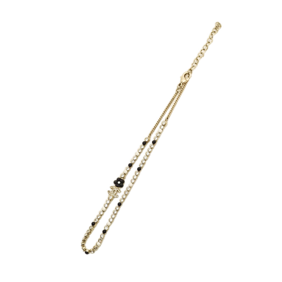 Chanel CC Necklace White/Black