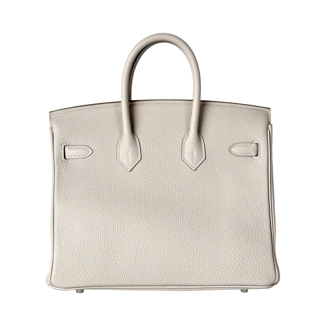 Hermes Birkin 25cm Gris Perle/Nata Togo Bag