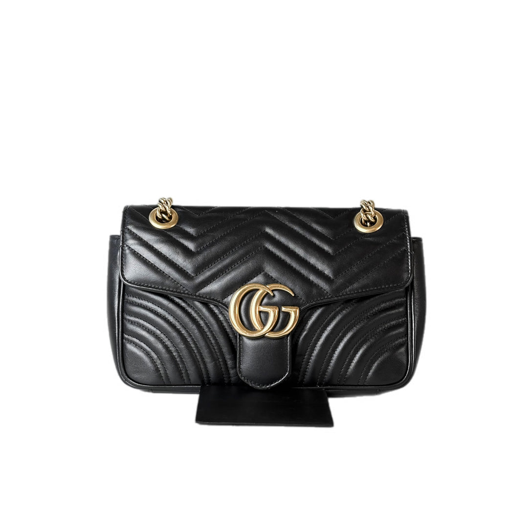 Gucci Black GG Marmont  Small Bag