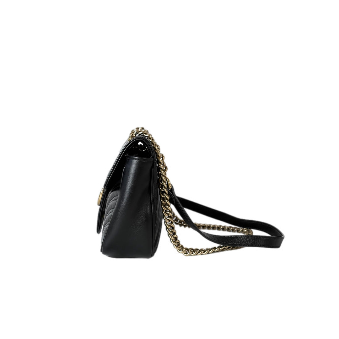 Gucci Black GG Marmont  Small Bag