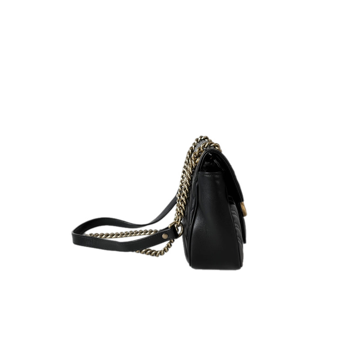 Gucci Black GG Marmont  Small Bag
