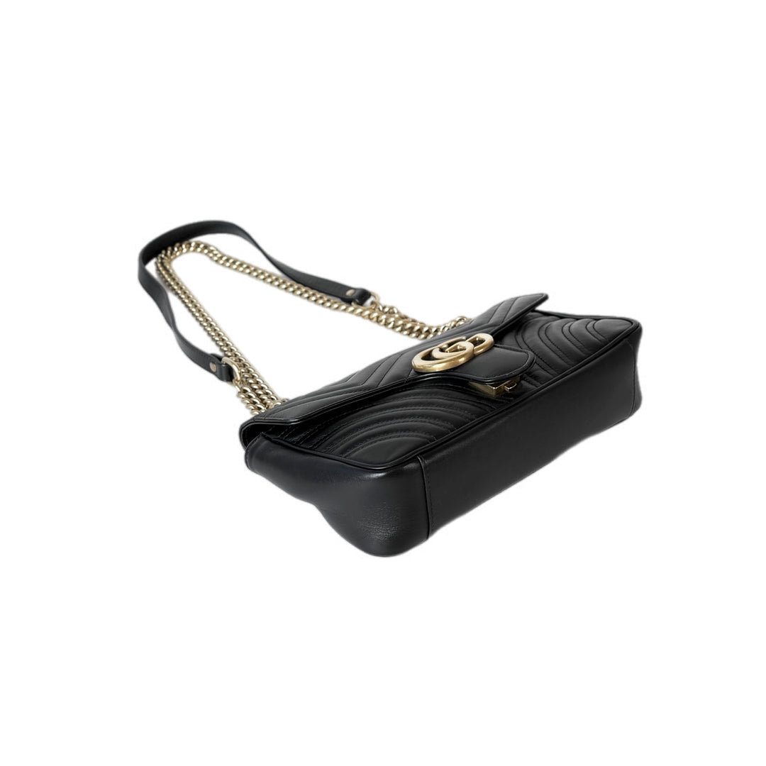 Gucci Black GG Marmont  Small Bag
