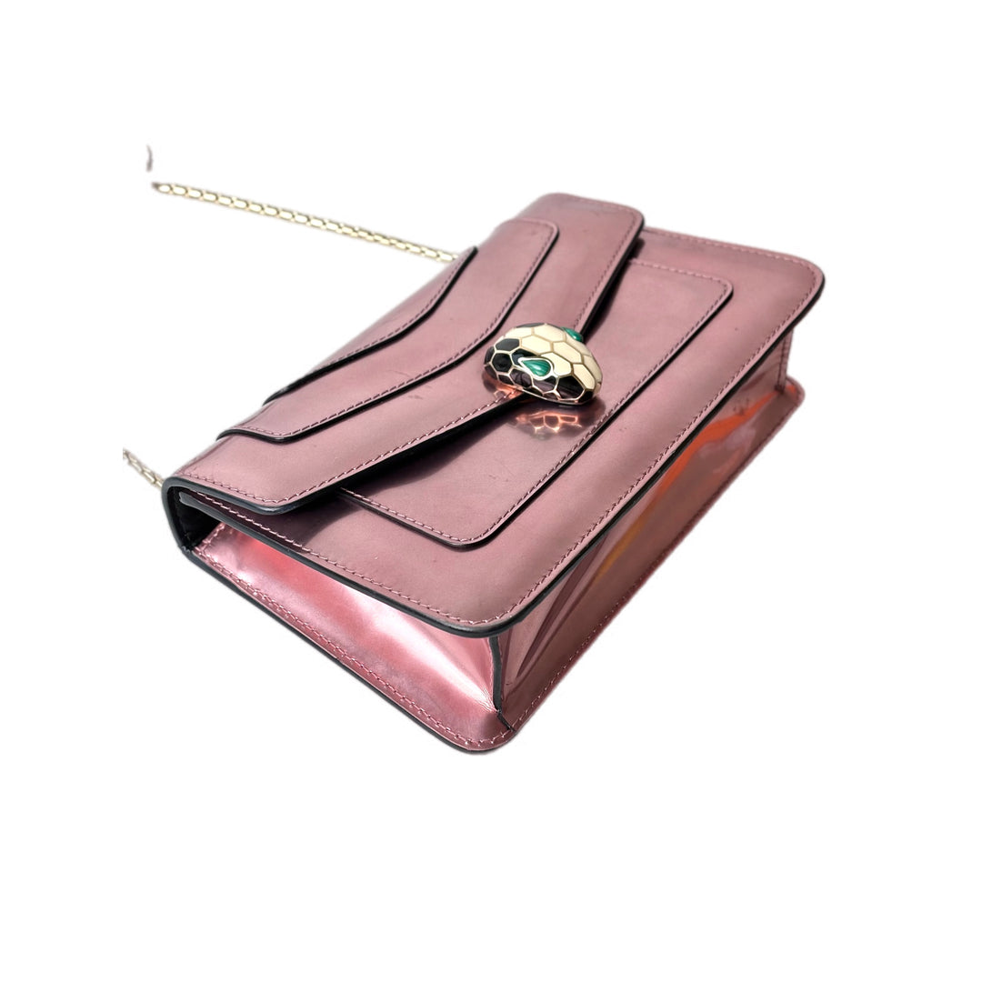 Bvlgari Mini Pink Serpenti Chain Bag