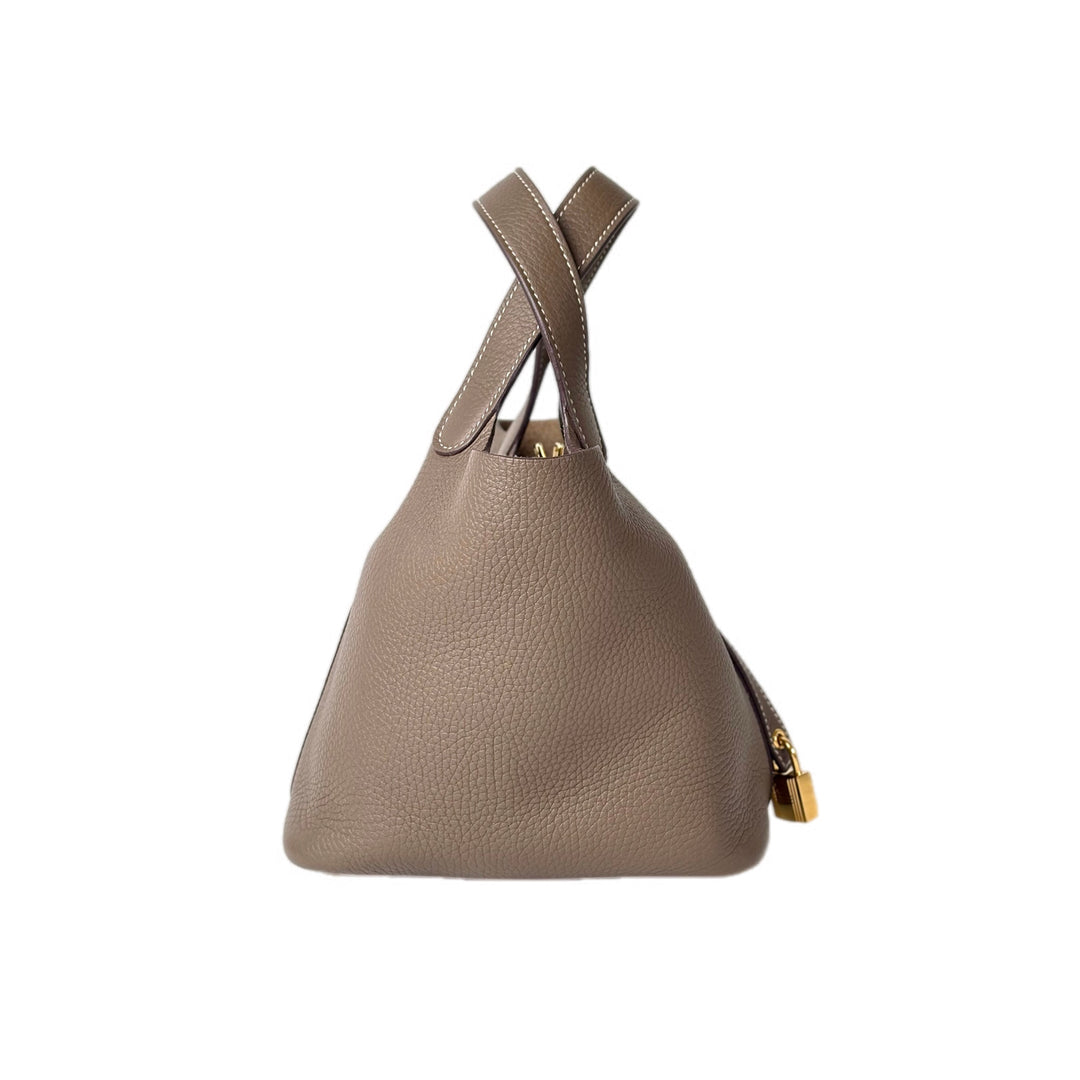 Hermes Picotin 18cm Bag TC Etoupe