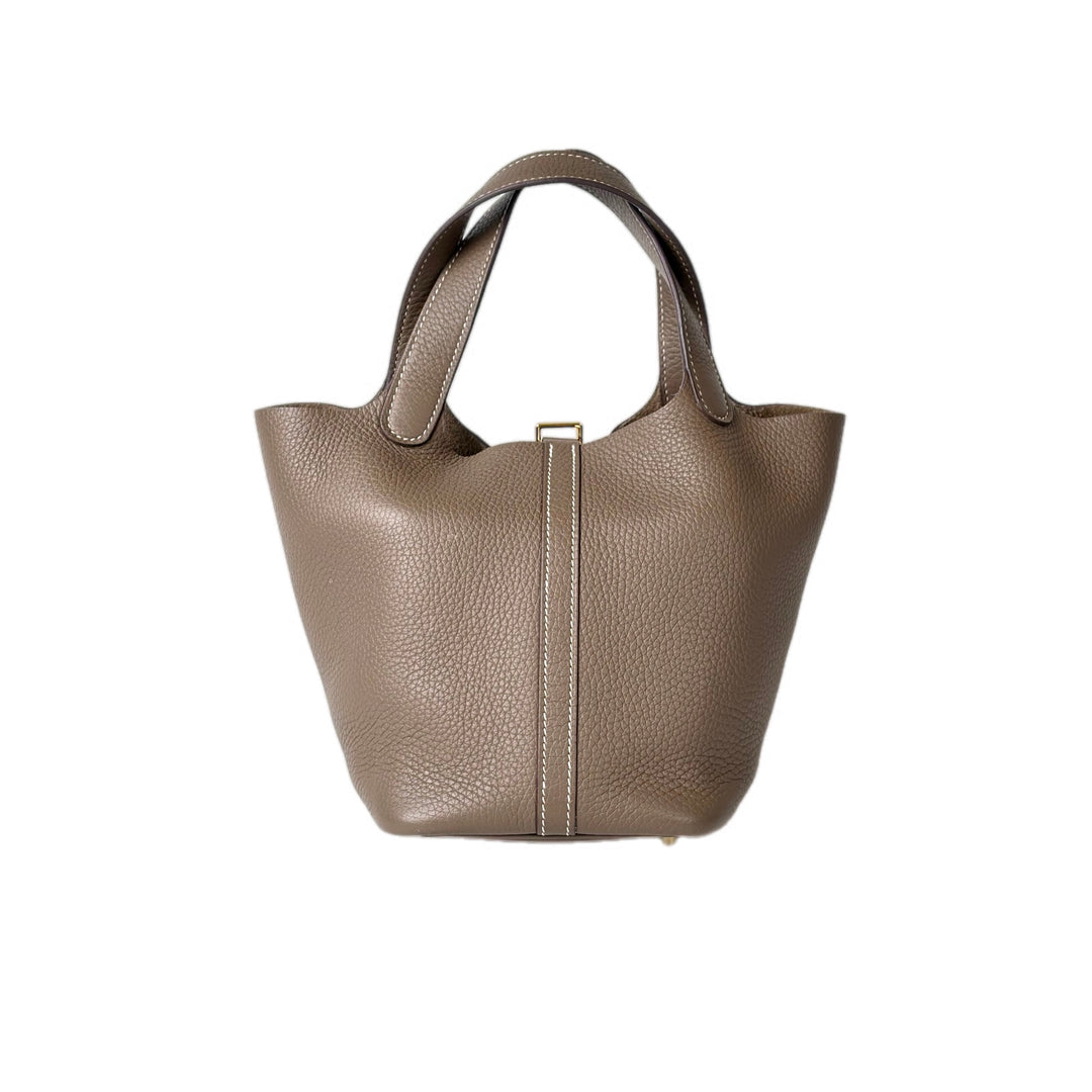 Hermes Picotin 18cm Bag TC Etoupe