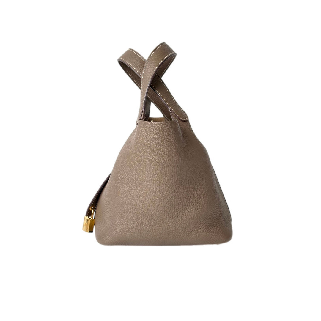 Hermes Picotin 18cm Bag TC Etoupe