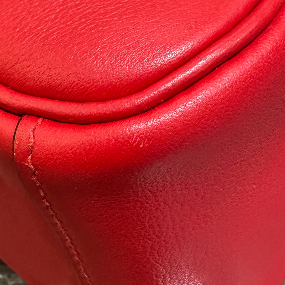 Hermes Lindy Mini Red Silver Swift