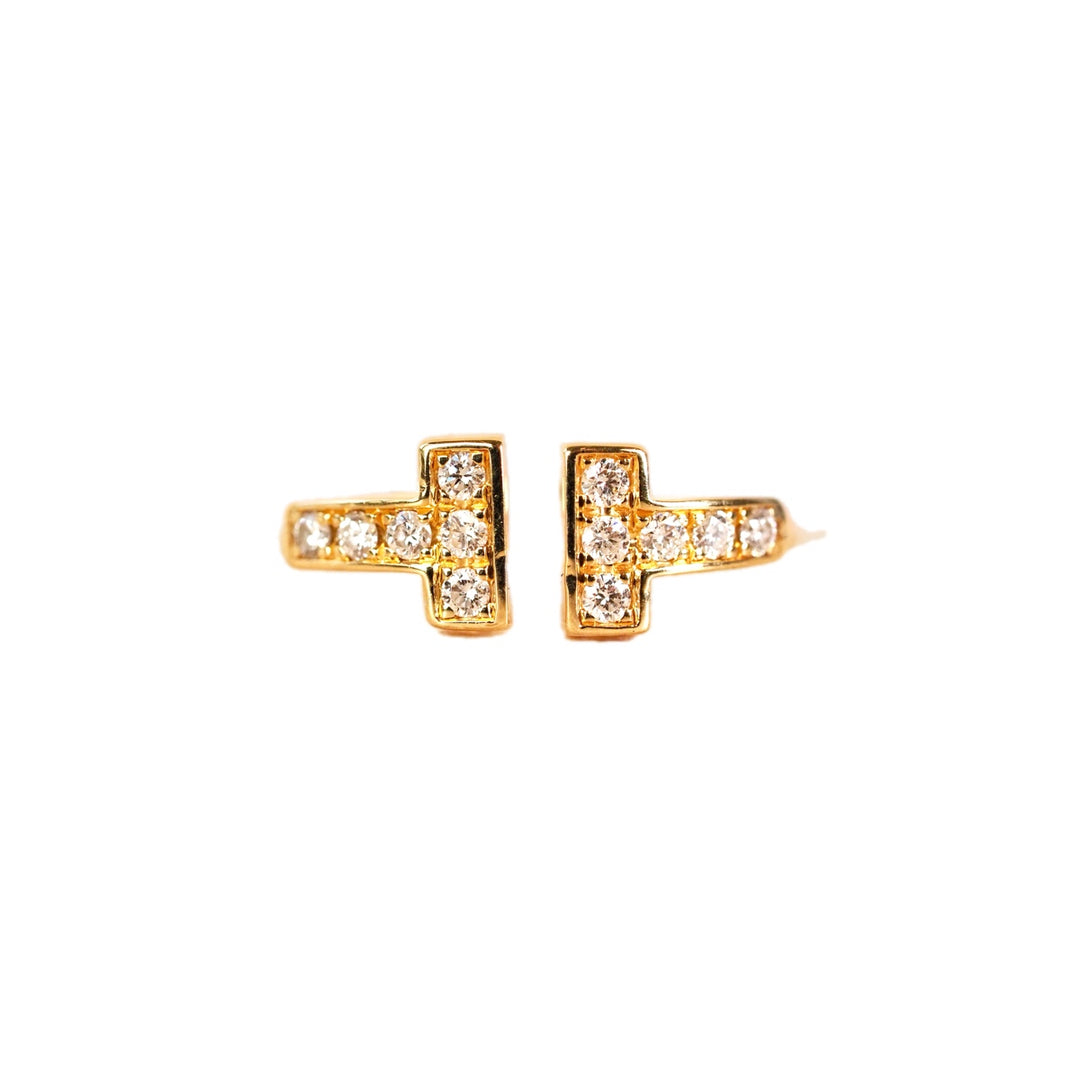 Tiffany yellow Diamond T Wire Ring#11