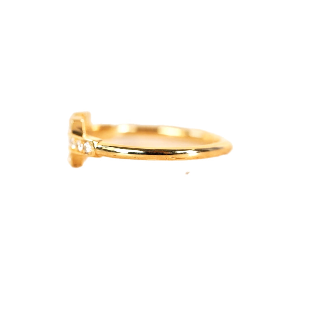 Tiffany yellow Diamond T Wire Ring#11