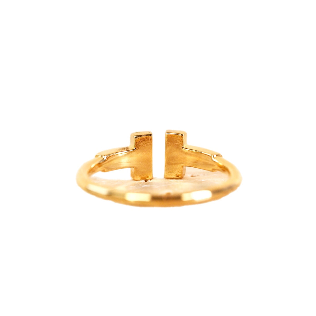 Tiffany yellow Diamond T Wire Ring#11