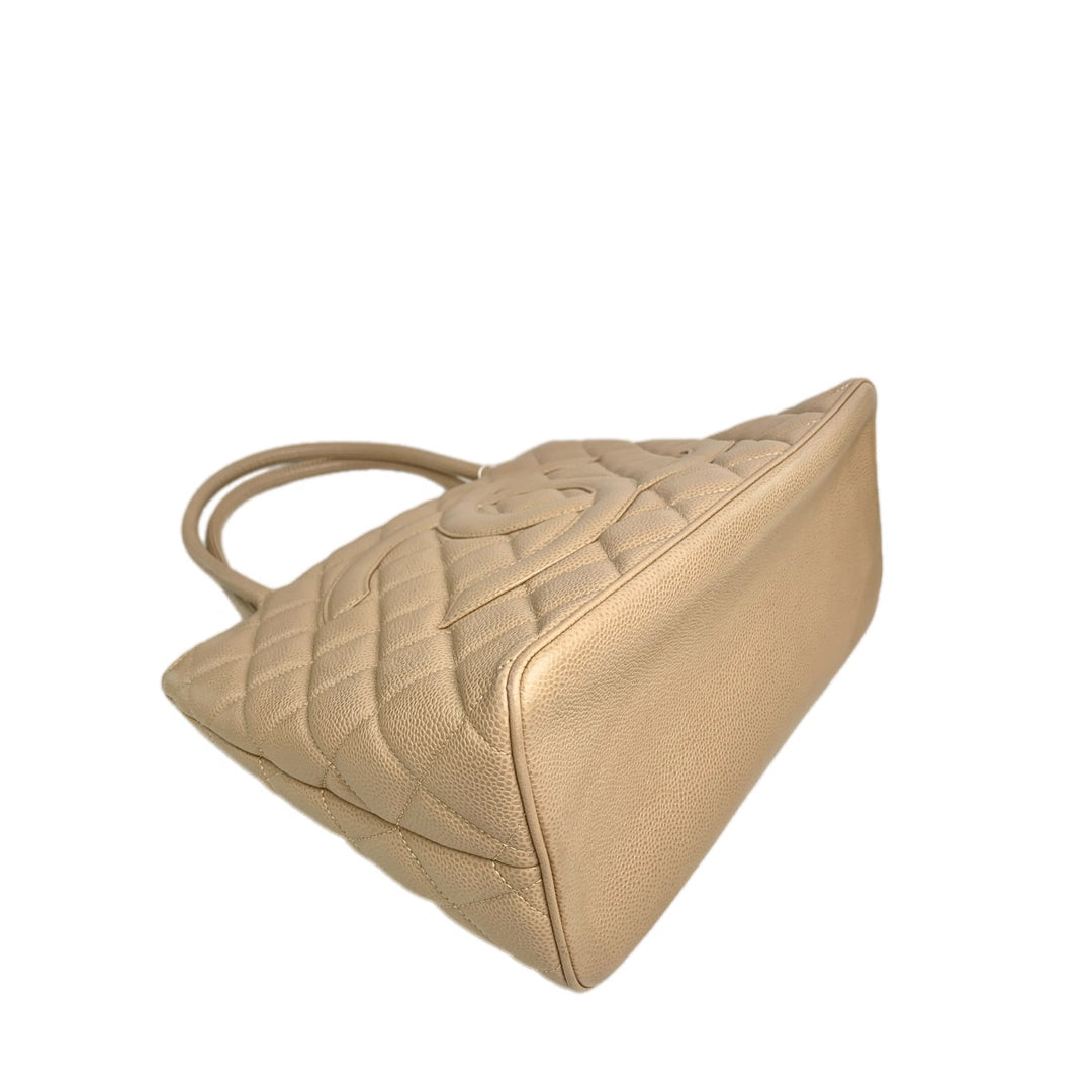 Chanel Vintage Medallion Caviar GST Tote Bag