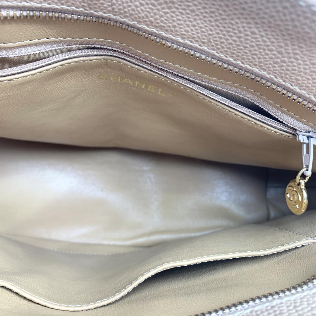 Chanel Vintage Medallion Caviar GST Tote Bag