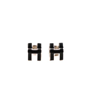 Hermes H Pop Earrings Black Palladium - Jiaxyk