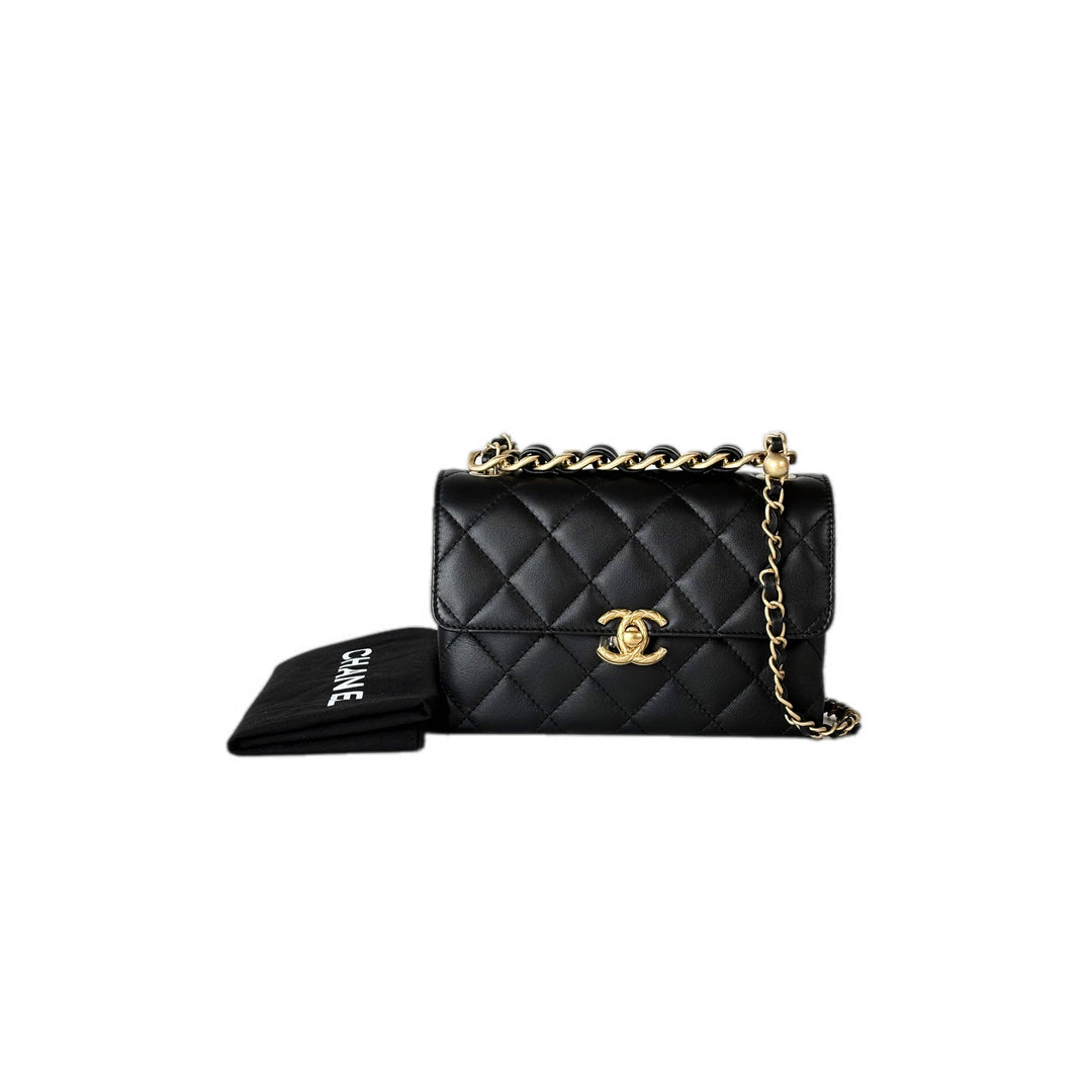 Chanel Black top handle Chain Bag