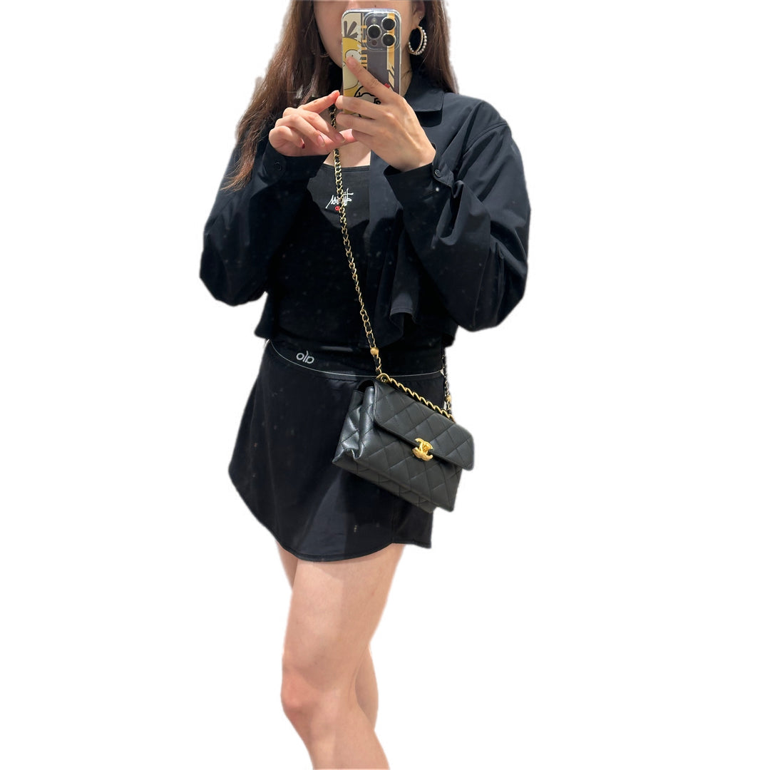 Chanel Black top handle Chain Bag