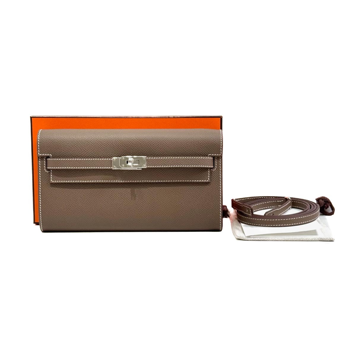 Hermes Kelly To Go Etoupe Palladium