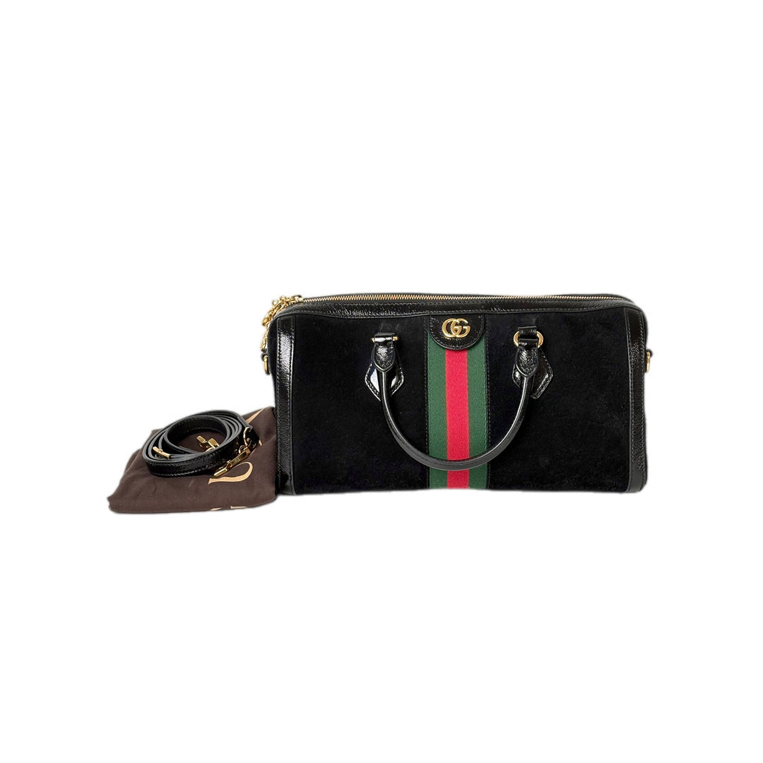 Gucci GG Medium Ophidia Suede Shoulder Bag