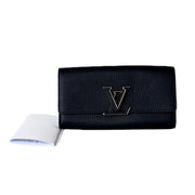 Louis Vuitton Capuchin  Wallet Black Calfskin