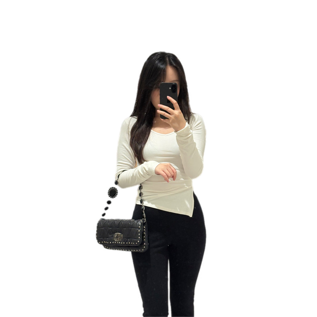 Miumiu Black Crystal Hobo Bag