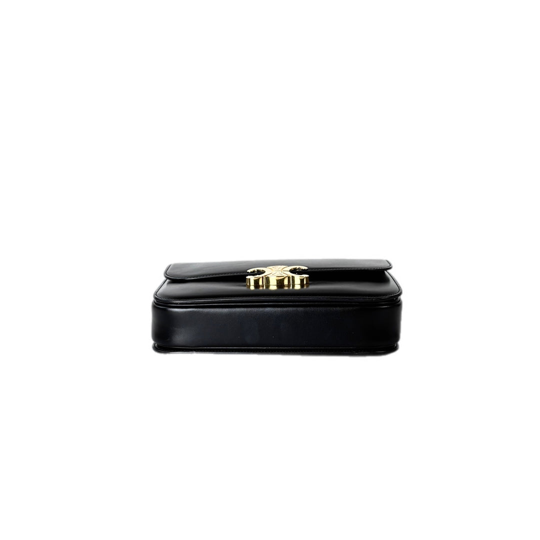Celine Triomphe Classique 22cm Bag Black Smooth Calfskin