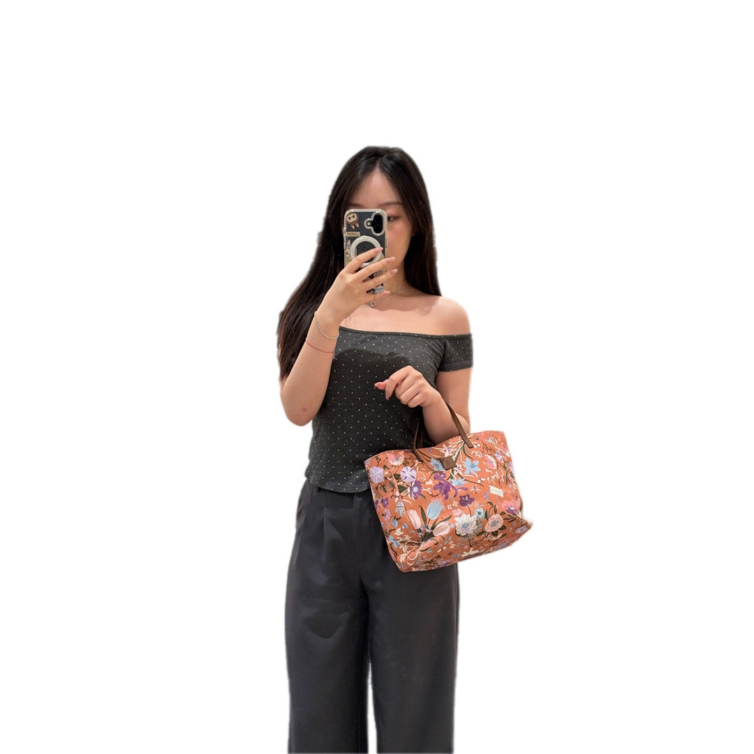 Gucci Multicolor Floral Canvas Tote