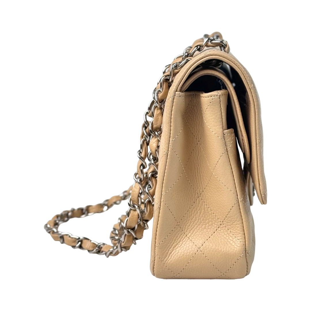 Chanel Classic Flap Medium Cream Caviar Bag