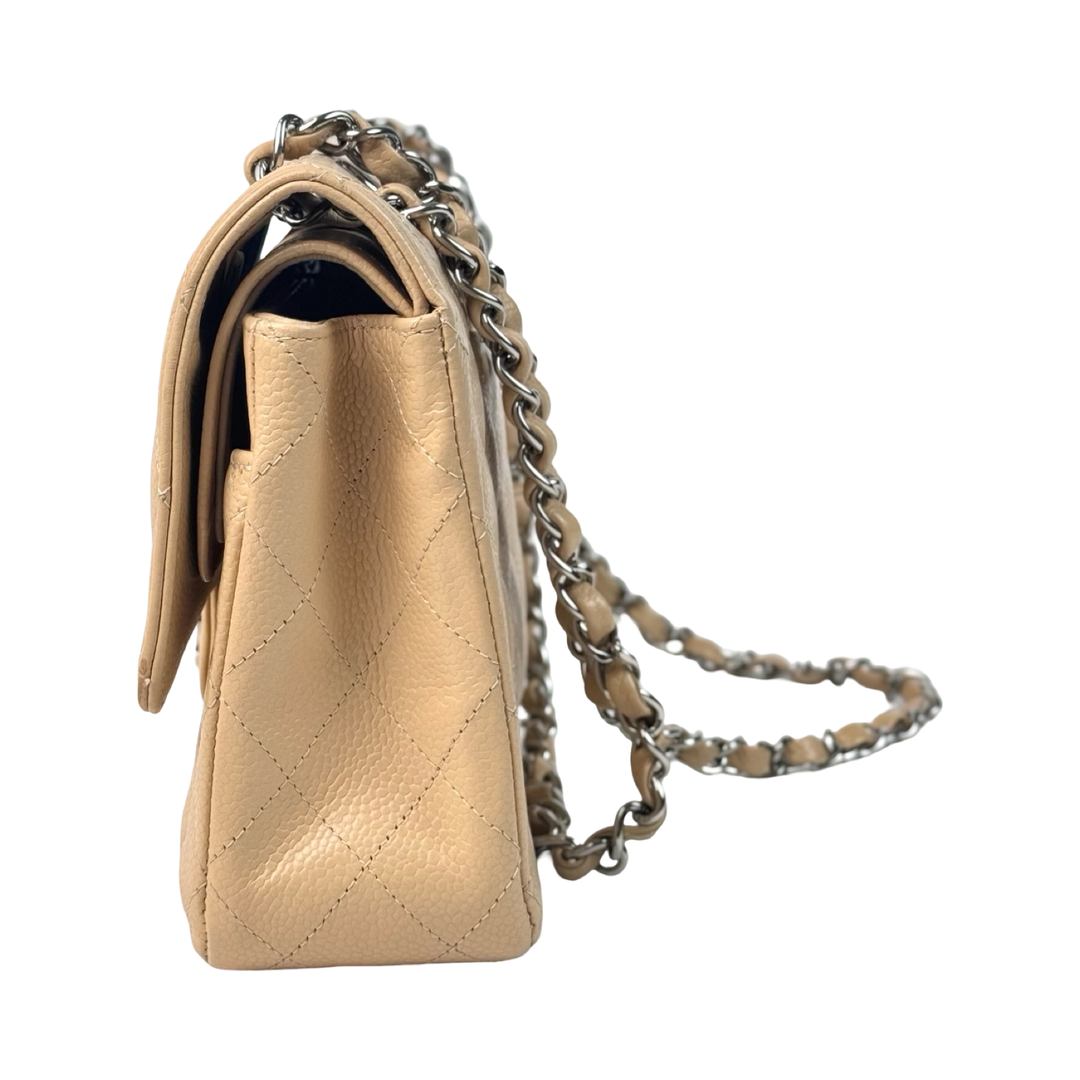 Chanel Classic Flap Medium Cream Caviar Bag