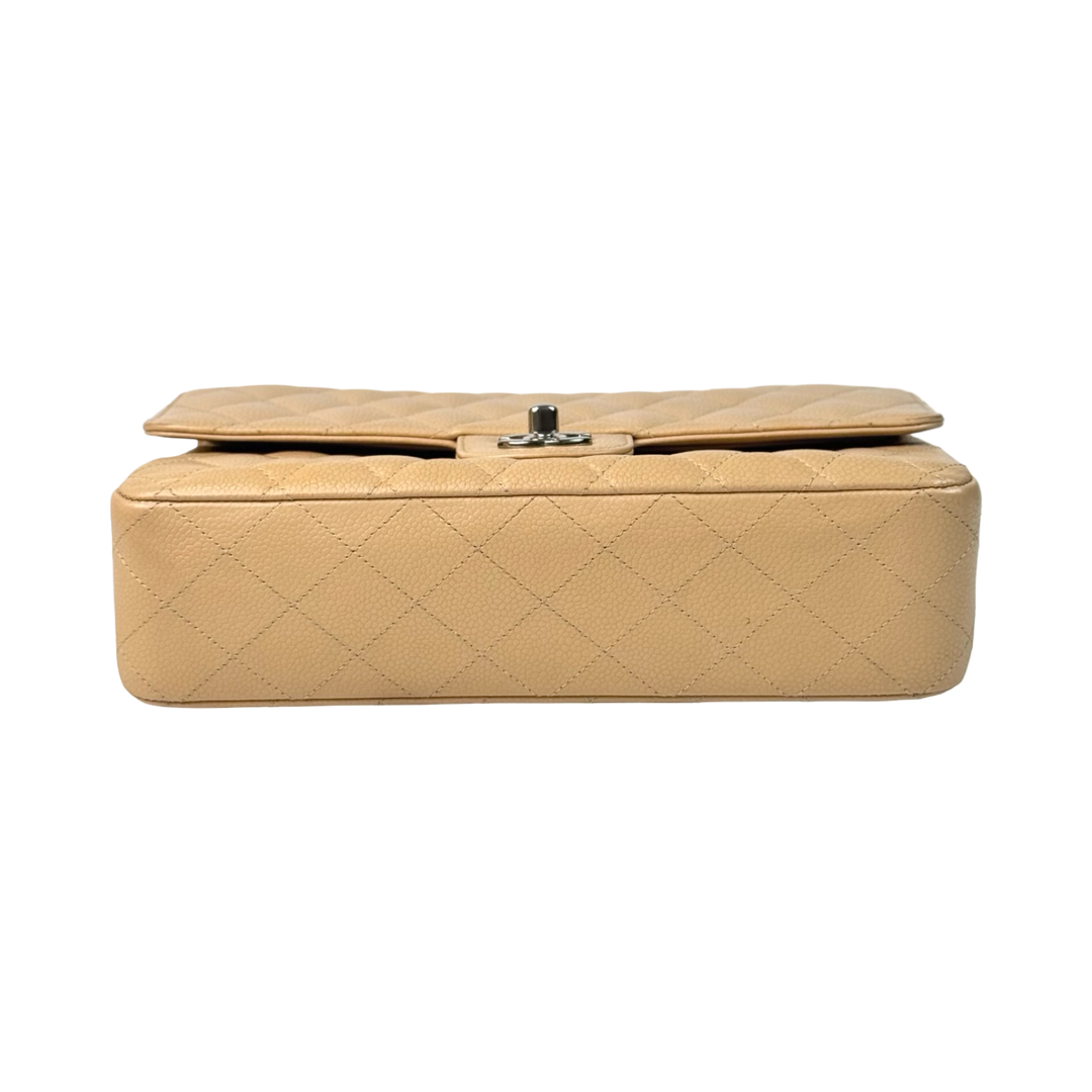 Chanel Classic Flap Medium Cream Caviar Bag