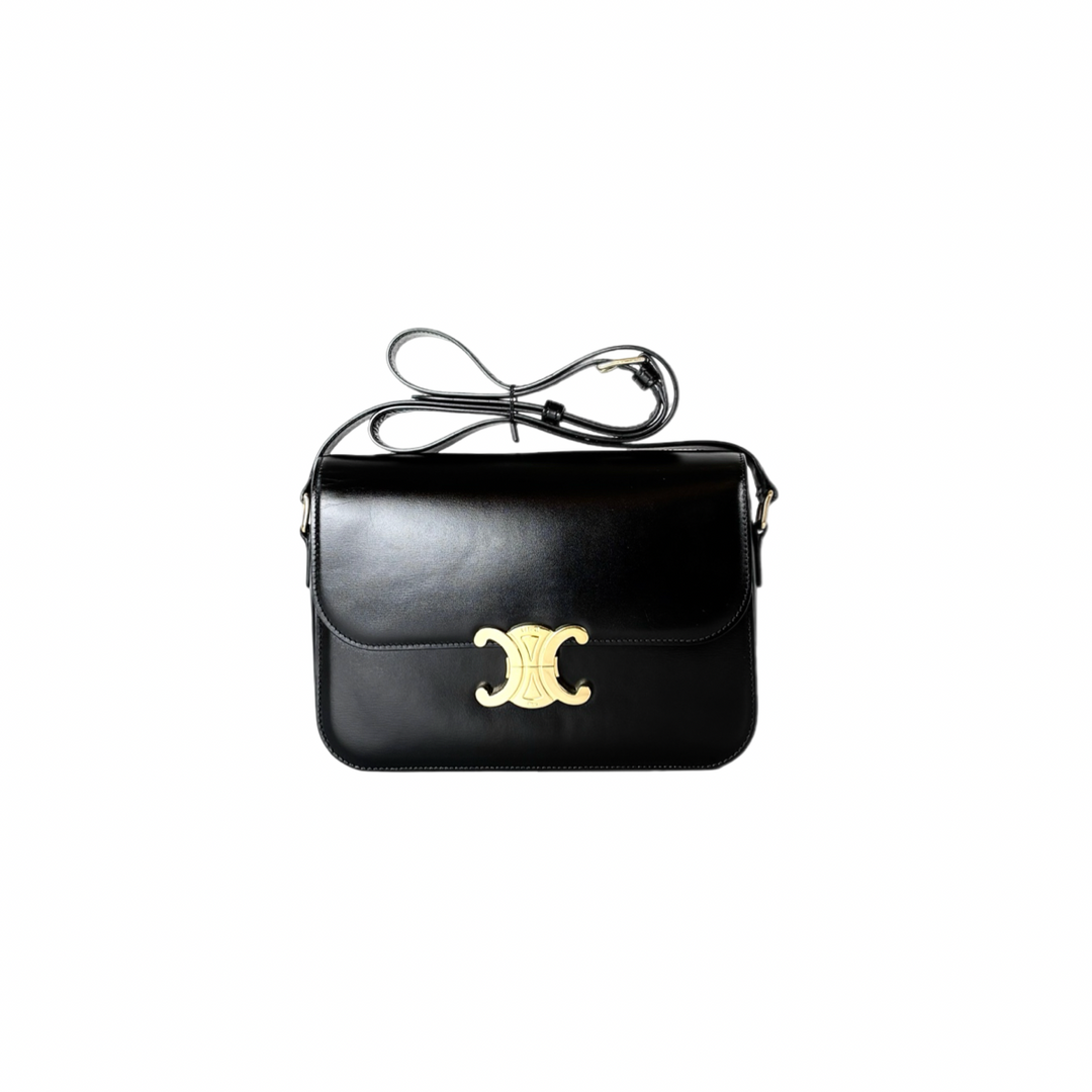 Celine Triomphe Classique 22cm Bag Black Smooth Calfskin